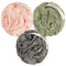 MainBasics Bath Shower Loofah Sponge Pouf, Body Scrubber Exfoliator, Set of 3, Earthy Love