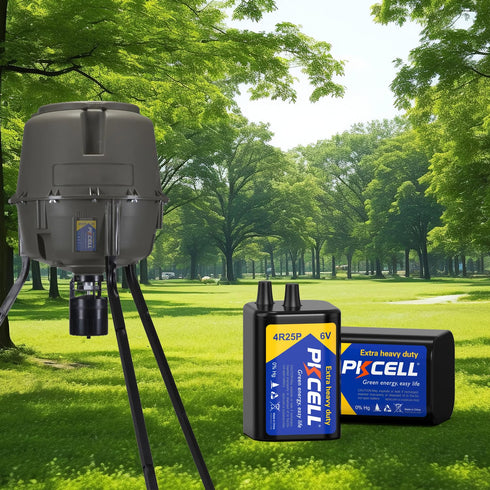 PKCELL 6 6V 4R25 1 Count Volt Lantern Battery, Flashlight Battery with Spring Terminals, Heavy Duty Square Batteries