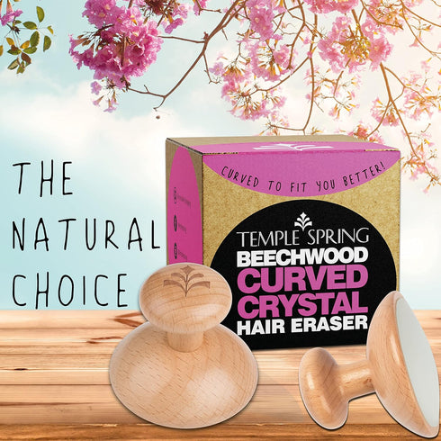 Temple Spring Curved Crystal Hair Eraser Magic Hair Remover Stone for Legs Back Body Exfoliating