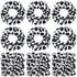 WILLBOND 20 Pieces Cow Print Scrunchies, Women Elastic Silk Satin Hair Ties, Ponytail Holder for Team Party