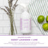 Sapadilla Multi-Surface Countertop Spray - Sweet Lavender + Lime, 16 Ounce (Pack of 2), Plant-Based Cleaner