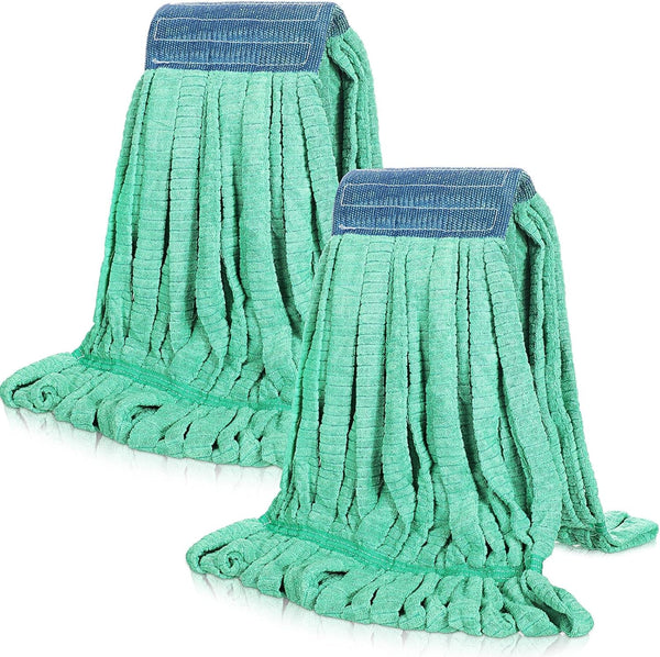 2 Pcs Commercial Mop Head Replacement, 18 Oz Tube Microfiber Mop Heads for Floor Cleaning