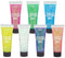 Iridescent Glitter Body Paint Gel, 7 Color Cosmetic Set, 10 ml Tubes for Hair, Body, Face Shimmer