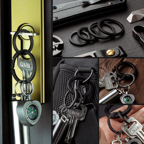 TISUR Keychain Pill Holder with Titanium Rings - Essential Health Accessory
