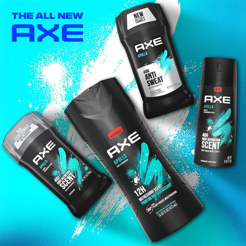 AXE Apollo Antiperspirant Deodorant Stick For Men - 48 Hr Anti Sweat - Sage & Cedarwood - 2.7 Ounce (Pack of 4)