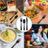 50 ct Black Plastic Utensils Set, Heavy Duty Disposable Cutlery Pack with Wrapped Napkin and Salt/Pepper