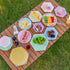 Hasdock 18 Count 16OZ, Macaron Color Sturdy Waterproof Disposable Petal Bowl Biodegradable Plant Fiber Tableware