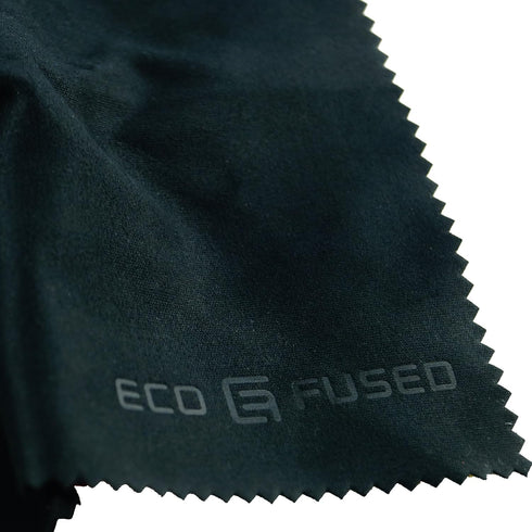 Eco-Fused Blue/Black Microfiber Cloth - 6x7 Inch, 12 Pack for Glasses & Lens Cleaning