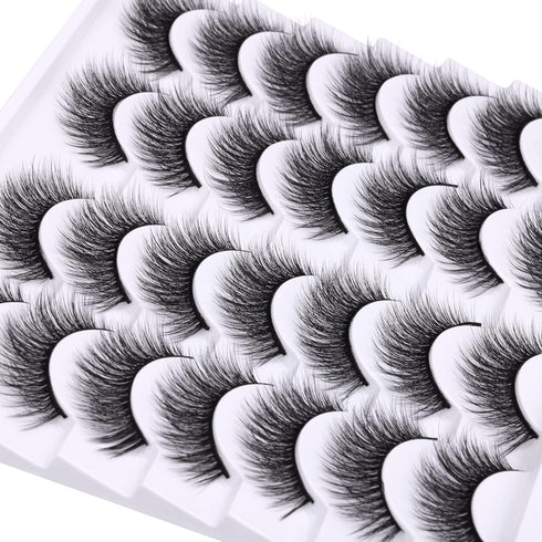 Newcally Lashes, 14 Pairs Pack of False Eyelashes, Natural Wispy Light Volume Faux Mink