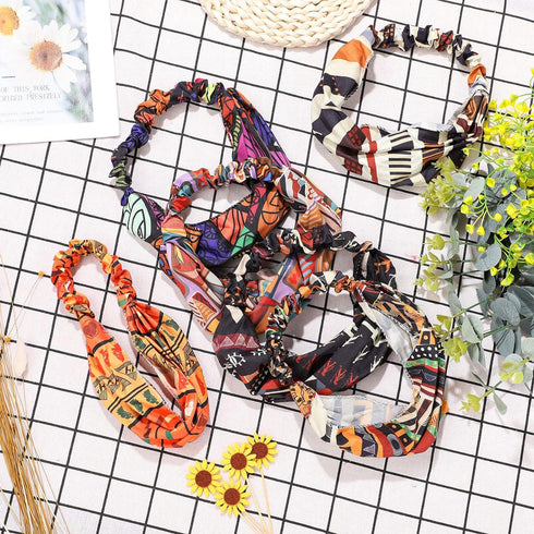 Syhood 6 Piece African Headbands Hair Accessories for Women, Vintage Yoga Headpiece, Wide Stretchy Elastic Hair Bands