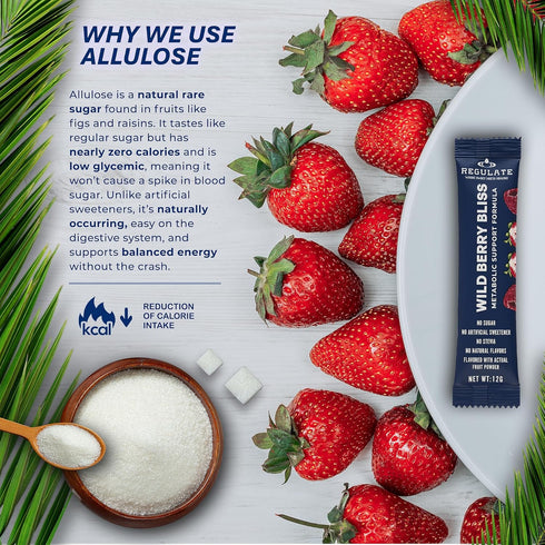 Regulate Where Sweet Meets Healthy 30 Regulate Wild Berry Bliss Electrolyte Drink Mix | Sticks | with Chromium