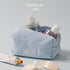 Blue Terry Pouch, Soft Lightweight Travel Pouch, Toiletry Bag for Skincare, Makeup, and Personal Care