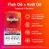 Omega-3 900mg 4in1, 60 2x Omega-3, 60 Count Megared Fish & Krill Oil Supplement - MegaRed Advanced softgels, More