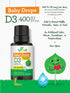 Carlyle Baby Vitamin D3 400 IU Liquid Drops, .31oz (9.2 mL), 1 Year Supply (365 Servings), Vegetarian, Non-GMO