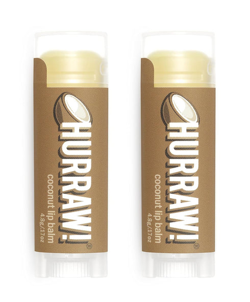 Hurraw! Coconut Lip Balm, 2 Pack: Organic, Certified Vegan, Non-GMO, 100% Natural