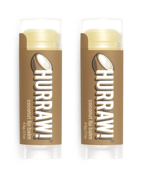 Hurraw! Coconut Lip Balm, 2 Pack: Organic, Certified Vegan, Non-GMO, 100% Natural