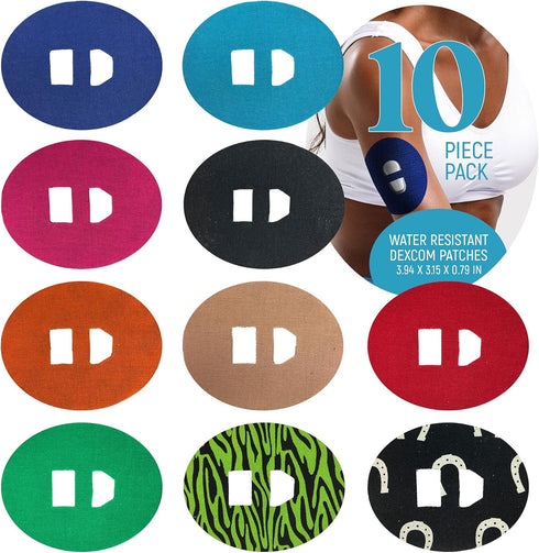 RockaDex Adhesive Suits for Dexcom CGM, G4 G5 G6 with New Overtape Design, Mix Girl