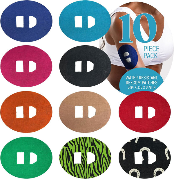 RockaDex Adhesive Suits for Dexcom CGM, G4 G5 G6 with New Overtape Design, Mix Girl