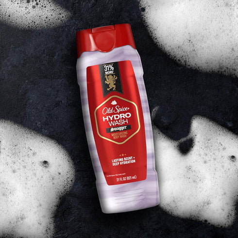 Old Spice Body Wash for Men Moisturizing Hydro Wash, Swagger Scent, 21 oz, Two Pack