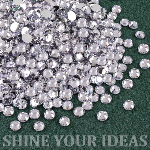 Resin Rhinestones for Crafting with B7000 Jewelry Glue, 2 Boxes Clear FlatBack Crystals with 3Pcs Glue
