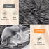 Silky Satin Lined Bonnet Sleep Cap, Adjustable Hair Wrap Cover for Curly Hair Protection, Heather Black