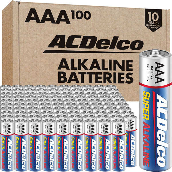 Powermax ACDelco AAA Batteries, Maximum Power Super Alkaline Battery, 10-Year Shelf Life, Recloseable