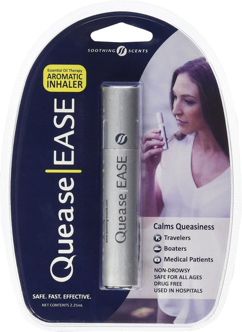 QueaseEase Aromatic Inhaler, Essential Oil Therapy, 1 Ea, Grey, 0.07 Fl Oz (Pack of 1)