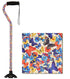 Nova Joy Designer Offset Quad Cane for Seniors - Unisex Adjustable Lightweight