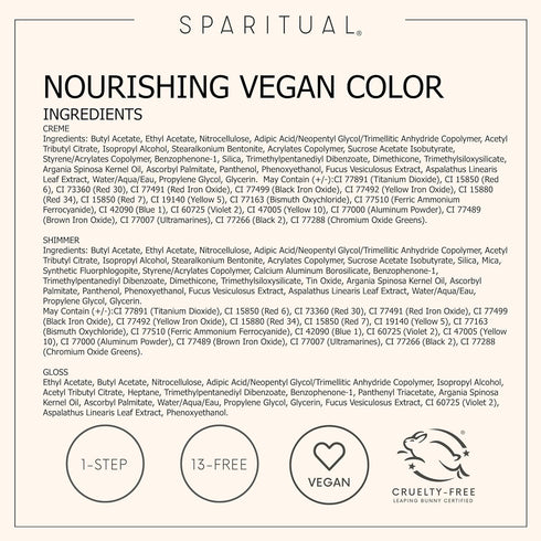 SPARITUAL Nourishing Vegan Nail Color, Pink/Nude/Neutrals