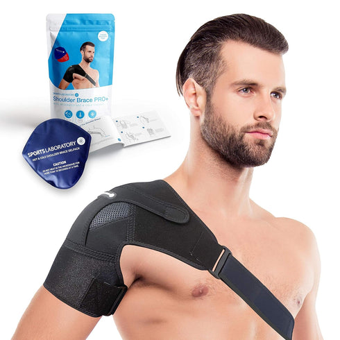 Sports Laboratory Shoulder Brace for Men and Women, Shoulder Support, Compression, Immobilizer for Pain Relief