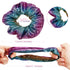 Tatuo 30 Pieces Rainbow Metallic Scrunchies for Girls, Large Shiny Colorful Elastic Hair Ties for Women