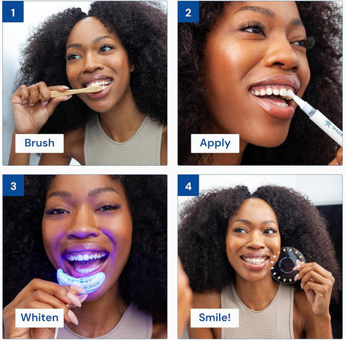SNOW Diamond Teeth Whitening Strips - Gentle & Enamel Safe White Strips for At-Home Dental Hygiene, 42 Ct