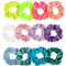 Whaline Neon Scrunchies, Summer Velvet Hair Bobble Elastics Hair Bands for Girls, Women (Neon Color)