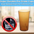 Restaurant Grade BPA-Free 12oz Amber Plastic Cups, 6pk Durable Break Resistant Drinking Glasses