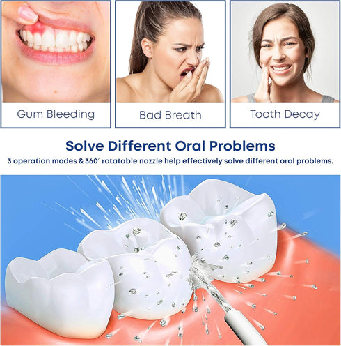 Altego Cordless Water Flosser, Professional Dental Oral Irrigator for Teeth Cleaning, Portable & Rechargeable