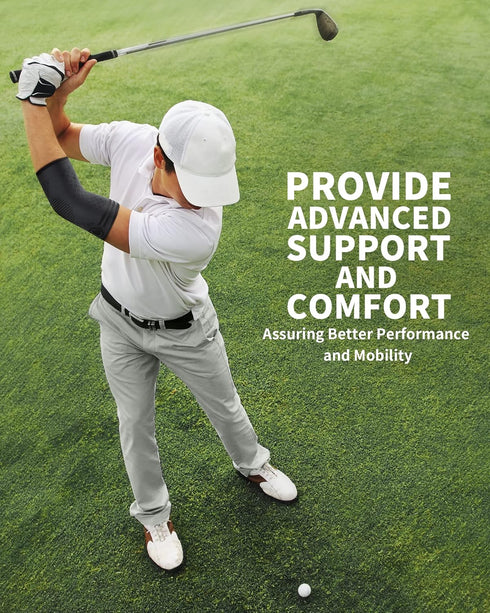 CAMBIVO 2 Pack Elbow Brace for Tendonitis, Tennis Elbow Compression Support Sleeve for Golfers Elbow Pain Relief