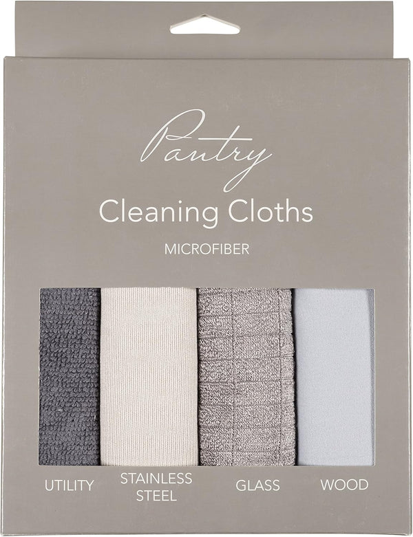 KAF Home Pantry Multipurpose Microfiber Cleaning Cloth, 4-Pack, 15 x 18-Inch