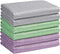 HOMEXCEL 6PK Microfiber Glass Cleaning Cloths, 16"x14", Lint Free for Glasses, Mirrors, and Screens