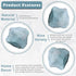 Crocon 1LB Aquamarine Rough Bulk Natural Stone - Raw Gemstone for Tumbling, Cabbing, and Crystal Healing