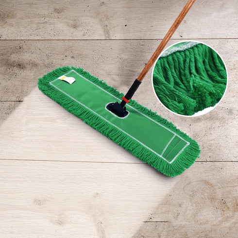 MATTHEW CLEANING 24'' Industrial Strength Cotton Dust Mop Refill, Washable Replacement Heads for Residential &