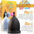Talisi Menstrual Cups with Foldable Silicone Sterilizer, Reusable Period Starter Kit for Light & Heavy Flow (Small &
