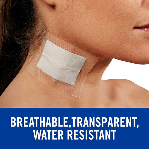 Nexcare Flexible Clear Tape, Waterproof Transparent Medical Tape, 1 In x 10 Yds, 2 Rolls of Tape, Secures Dressings and