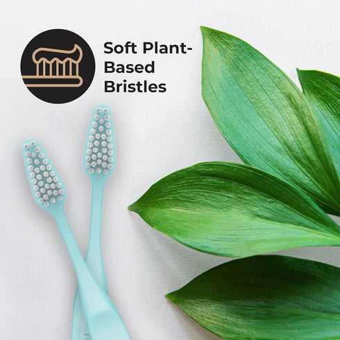 Packaging, 3 Count Reach Clean World Plant-Based Toothbrush, Soft Bristles, Vegan Friendly, Recyclable