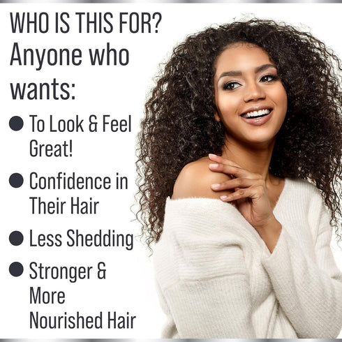Advanced 5-in-1 Hair Growth Supplement for Women and Men - Biotin + Keratin + Collagen + Horsetail + Saw Palmetto