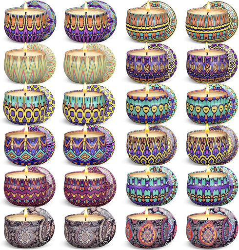 Scented Candles Gift Set,24 Pack Candles for Home Scented, 600 Hour Long