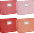 Sanwuta 4 Pack Velvet Makeup Bag, Large Capacity Corduroy Cosmetic Pouch Zipper Canvas Travel Toiletry Bag for Girls