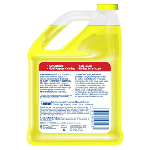 Mr. Clean Summer 128 Oz Multi Surfaces Antibacterial Liquid Cleaner, Citrus