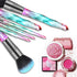 DUAIU Makeup Brushes, 15 Pcs Premium Synthetic Bristles Crystal Handle Set, Kabuki Foundation Brush with Gift Box (Blue)