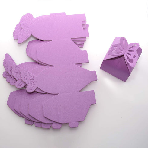 Purple Wedding Party Favors Treat Boxes - Small Candy Gift Wrapping Boxes, 50 Count for Baby Shower, Birthday