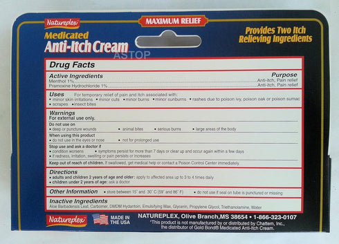 Maximum Relief Medicated Anti-Itch Cream